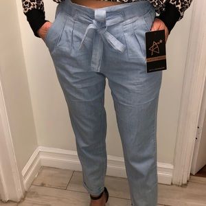 Almost famous NWT Sexy demin like soft tie pants size small